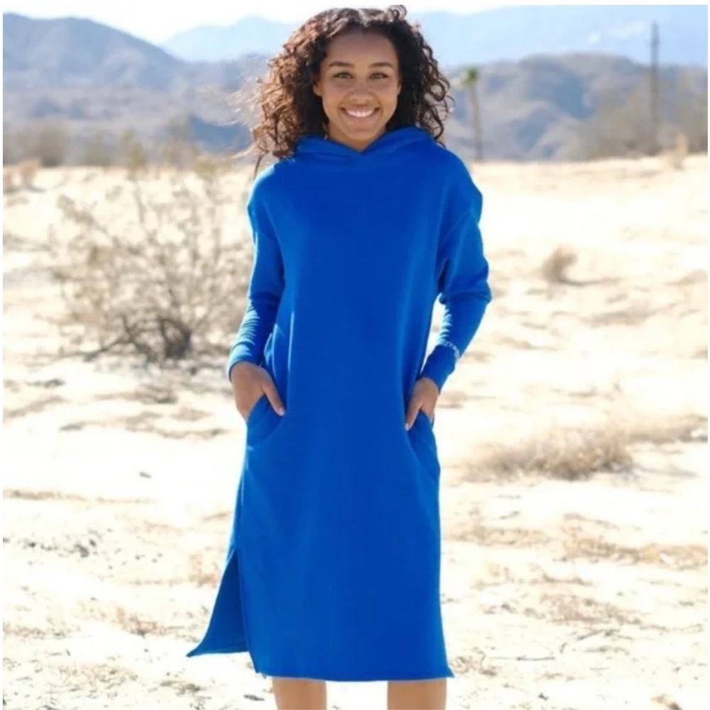 SMASH + TESS x Star Wars Droid Hoodie Midi Sweater Dress in Blue